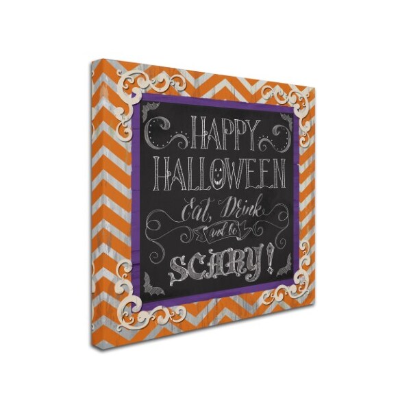 Fiona Stokes-Gilbert 'Happy Halloween' Canvas Art,18x18